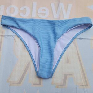 NEW M Women's Light Blue Bikini Bottom Bathing Suit Beach Swimsuit Swimming
